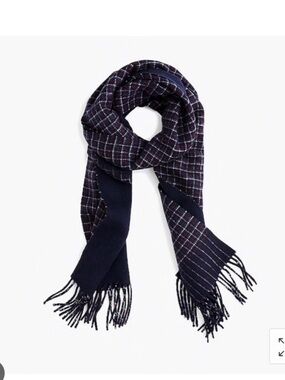 J. Crew 100% Cashmere double sided plaid Scarf